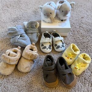 Adorable Kids Shoes Set - Gray, Tan, Yellow, Brown